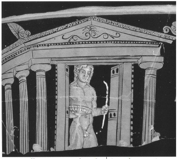 Apollón isten templomában (vázafestmény) Pallasz Athéné (dombormű) Ők is olyanfajta társadalomban és ennek megfelelő államban élnek, mint az emberek [...].