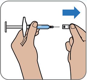2. lépés: Alkoholos törlőkendővel törölje le a bőrt az injekció helyén.