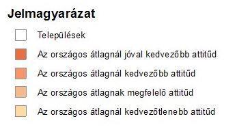 Lakossági klímaváltozási attitűdindex, 2015 Az index a lakossági