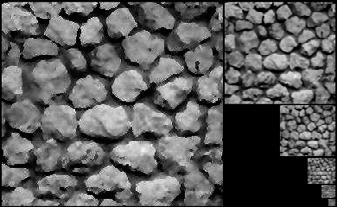 Képhibák javítása el sz réssel Mip Mapping (Multi In Parvo Sok a kicsiben) eljárást számítógépes árnyalás (Rendering) számításnál használják.