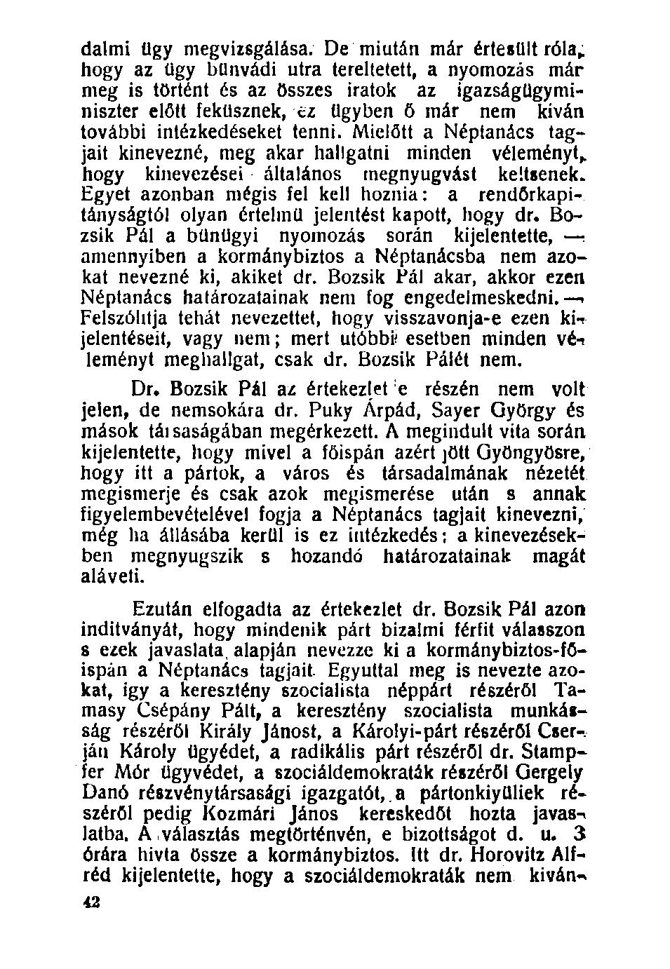 100. dalmi ügy megvizsgálása.