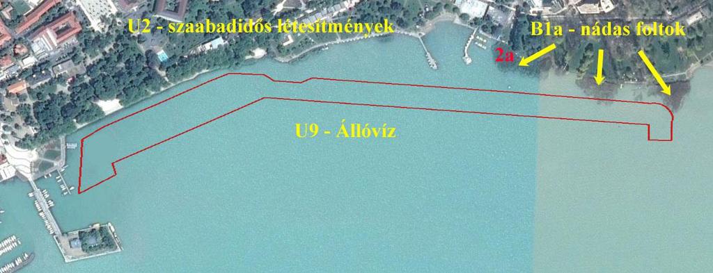 menti víztér déli szélben a hullámverésnek ki van téve, ami nem kedvez a hínárállomány kialakulásának, de az is elképzelhető, hogy ha kedvező években kialakulnának, a közeli nagy- és kishajós kikötő,