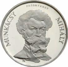 1976 MUNKÁCSY MIHÁLY 200 Forint Ag 640, 28 g - 37 mm - 2,9 mm 1976. 07. 30.