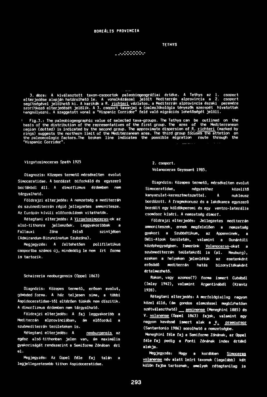 csoport taxonjai a (paleo)ökolőgia tényezők szerepét hivatottak hangsúlyozni. A szaggatott vonal a "Hispanic Corridor" felé való migrációs lehetőségét jelöli. i Fig.3.