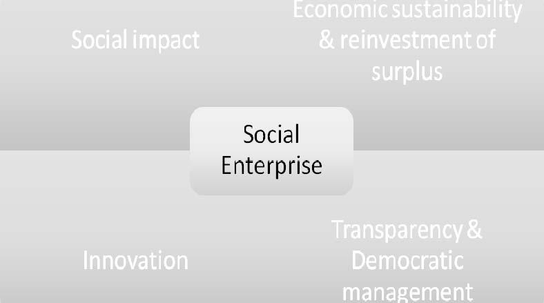combined model, allowing traditional corporate entities and new enterprises to become social enterprises (Kolosy, 2014).