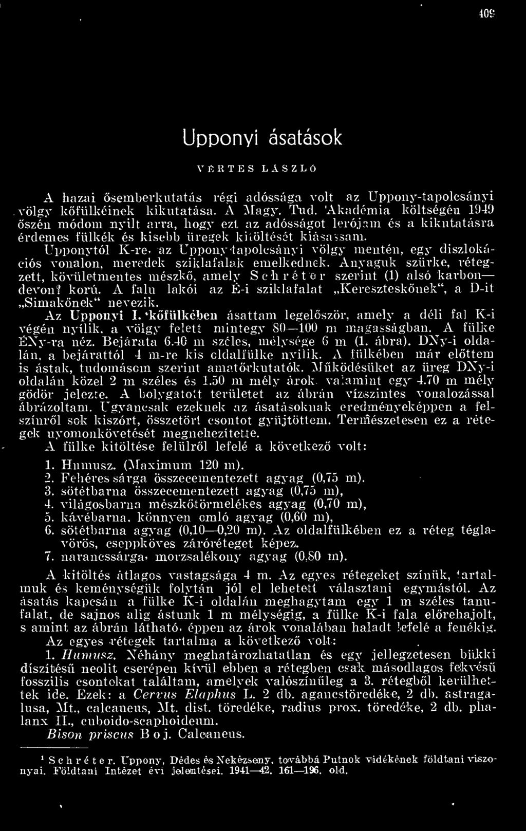 A fülke ÉNy-ra néz. Bejárata 6.40 m széles, mélysége 6 m (1. ábra). DNy-i oldalán, a bejárattól 4 m-re kis oldalfülke nyílik. A fülkében már elttem is ástak, tudomásom szerint amatrkutatók.