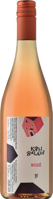 Rozék / Rosé Wines / Roséweine Jásdi Rosé 2017 Csopak Halvány, csillogó lazacszínű, illatos kékfrankos-merlot rozé csavarzárral.