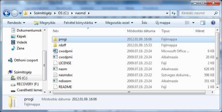 5 Netwide Assembler NASM ismertetése 5.