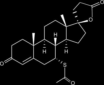 szelektív β-blokkoló) Átlagos szemcseméret: ~20 μm Alkalmazott dózis: 12,5 mg Biohasznosulás: 22% [203] 11. ábra Carvedilol szerkezeti képlete 2. Spironolakton (Spironolactonum - Ph.Hg.VIII.