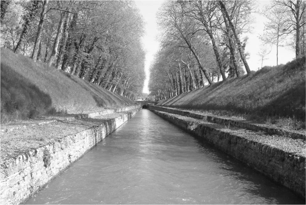 A student of a class participating in a geography field-work recorded the following data: The stream bed is half filled and the flowing water covers a 100-meter distance
