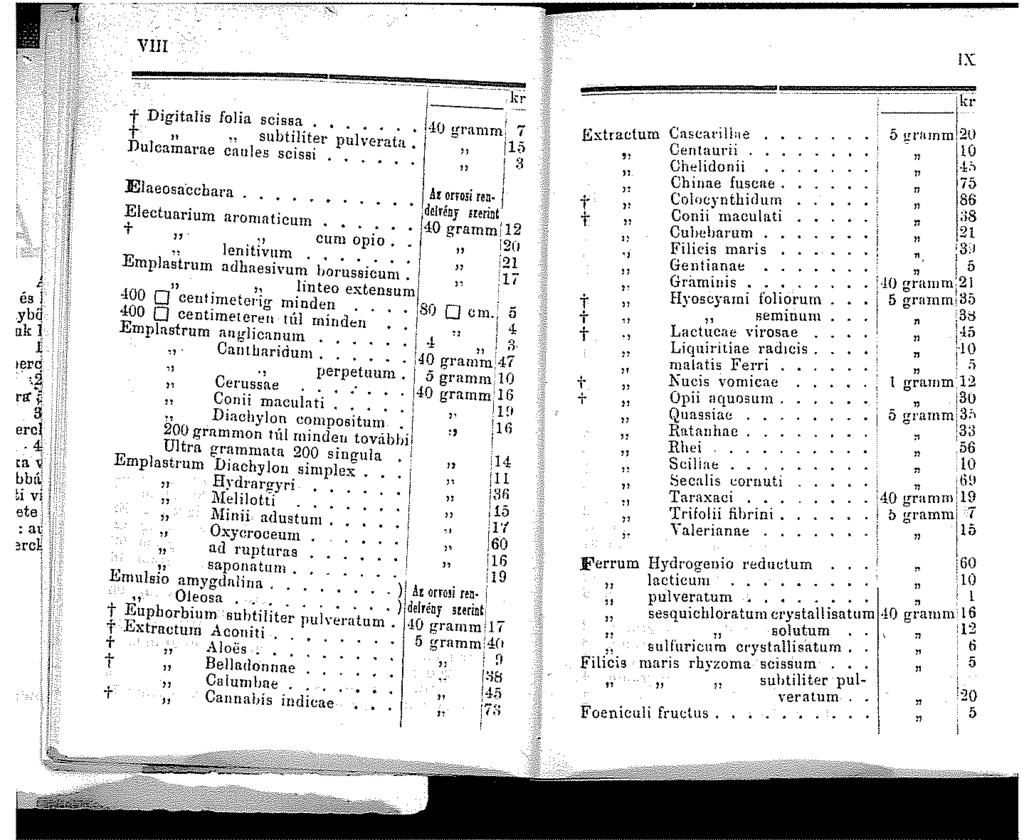 Vlll t Digitnlis folia scisaa,.... i!o!,!ranm: í t subtilíter pulverata. Dulcamarae canles scissi.... - il5 ~ ) i - Elaeosa'ccbara At orrosi ren- / Electuarum....... l.d~jrfoy Herint nronrnticurn.