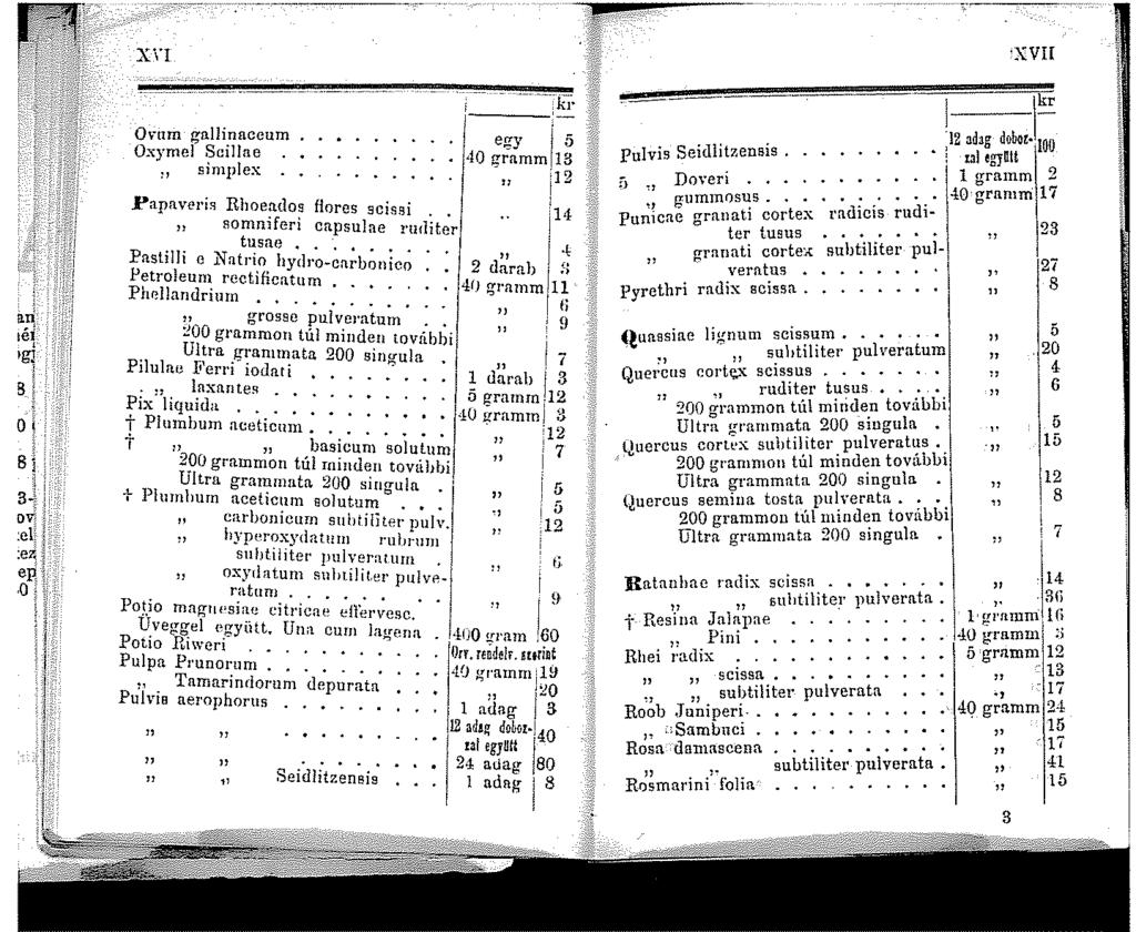 Xi'I. -- -~lú O\. nm nllinaceum O:o:ymeí' Scillae. e y 5 40 i,r;;'amm 3 n sirnplex - i] 2 Papaveris Rhoendos Hores scissi ll 80nniferi capsulae ruliter il4 tusae...... Pnstilli e Natrio hyclro cnrbonico!