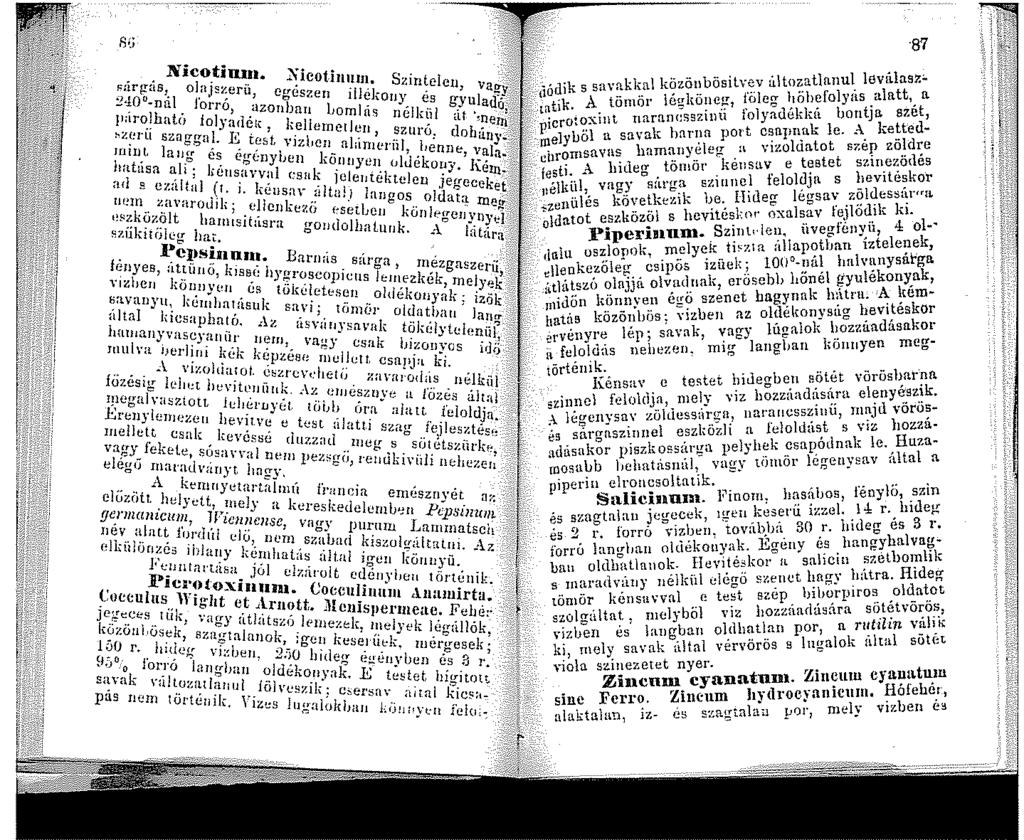 '~Z.S'ii /h'. <f;/: 87 Nicotimn :x. : --<,..; :! 0 -nri.\ :irrr:is olajs:.:erii forró :. ei~é ' szen icotn dlekouy. ~ Szintelen és g' ul va ~.