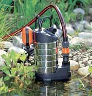 GARDENA szennyvízszivattyú Robusztus és nagy teljesítményű Sokoldalúan használható akár 38 mm szemcseátmérőjű víz át- és kiszivattyúzására.