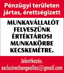 részletfizetési lehetőséggel. +36 30 287 4808 ÁLLÁST KÍNÁL LIBATELEPRE fizikai kisegítő munkára férfi munkaerőt keresünk. Telefon: +36 30 630 1659 CSATLAKOZZ a csapatunkhoz!