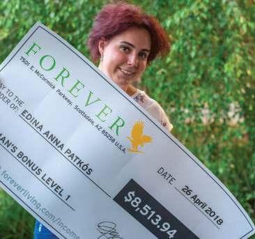 Edina Anna Patkós Senior Eagle Manager mala sam sedamnaest godina, kada su se moji roditelji Péter i Györgyi Patkós počeli upoznavati s Foreverom kao novom poslovnom formom.