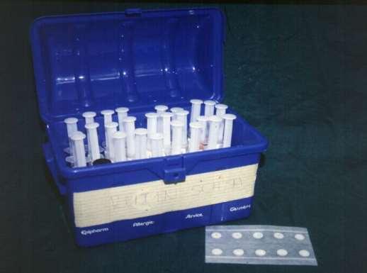 Standardizált allergének epikután tesztsor Európai és magyar standard sor Fogászati alapsor Steroid sor