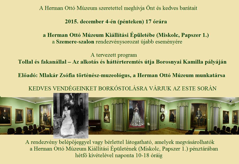 fakanállal Az alkotás és háttérteremtés útja Borosnyai Kamilla pályáján.