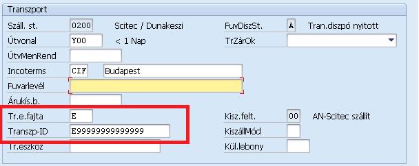 6.11 Manuálisan igényelt EKAER szám rögzítése A EKAER weboldalon igényelt, azaz nem SAP-ból indított EKAER azonosító szám kérelmet az SAP rendszerből módosítani, törölni és visszajelenteni nem lehet,