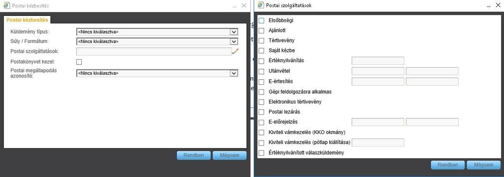 Kimenő iktatás esetén miután kiválasztottuk az expediálás módját, automatikusan ez az adathordozó fog bekerülni az adathordozó típusa mezőbe.
