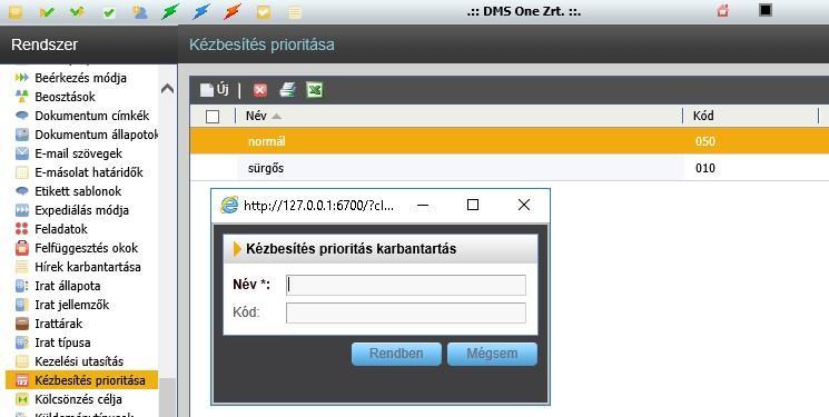 Kézbesítés prioritása /* A gyári beállítások mellett, ha szeretnénk a postai kézbesítések prioritását kiegészíteni,