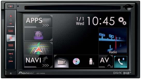 2 2 Pioneer AVIC-F960DAB teljes körű navigációs, szórakoztató és kommunikációs rendszer 15,5 cm-es WVGA multi-touch kijelzővel.