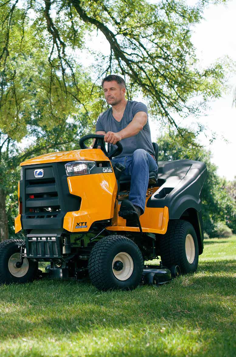 Az XT1 fűnyírótraktorokat erős és megbízható Cub Cadet motorral szereltük - amerikai fejlesztés.