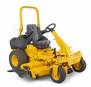 000 m 2 /óra oldalkiszórású Kawasaki OHV, V-motor 2 hengeres Hengerűrtartalom: 852 cm 3 kettős hidrosztatikus Meghajtó: Parker HTG 12 cc Max.
