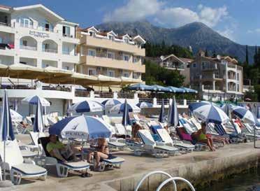 MONTENEGRÓ HOTEL ÉS DEPANDANCE PERLA**** HERCEG NOVI, Herceg Novi-riviéra 20 m 2 km dep. Perla 4 fős ill. 4+2 fős, valamint a dep.