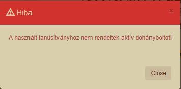Az alábbi problémás esetekben keresse a Szoftvergyártót : A tanúsítvány telepítéssel és a portálra történő belépéssel kapcsolatosan keletkező problémák NDN specifikus azonosítási probléma: Ha