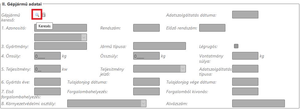 Az Adókötelezettség változás dátuma és vége dátuma határozza meg, hogy az adott gépjárműre mettől meddig tart az adófizetési kötelezettség.