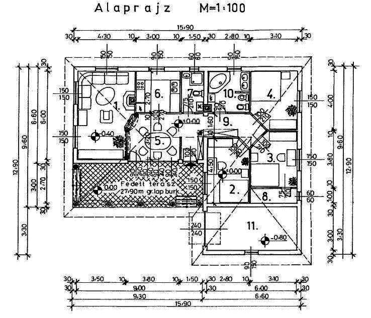 8. ábra Alaprajz az önellenőrző feladathoz 3.