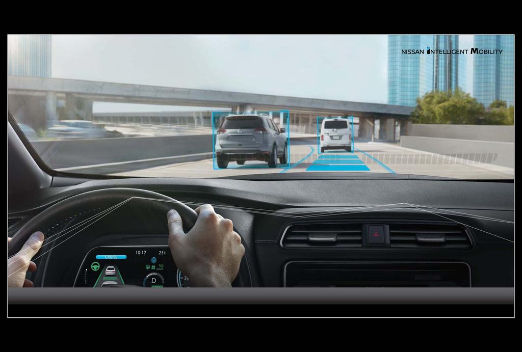 Felszabadult, élvezetes vezetés RAJTA TARTJA SZEMÉT A FORGALMON TARTJA AZ AKTUÁLIS SEBESSÉGET, ÉS KÖVETÉSI TÁVOLSÁGOT TELJESEN MEGÁLLÍTJA AZ AUTÓT HA SZÜKSÉGES NISSAN ProPILOT.