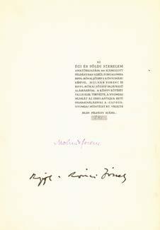 10 Központi Antikvárium 60. Peterdi Andor: Éneklő zarándok. -- uj versei. (Bp.), 1925. (Világosság ny.) 78p. Számozott (15./?), aláírt példány. Aranyozott, kiadói vászonkötésben. 59. tétel 65.