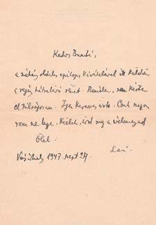 Központi Antikvárium 37 312. tétel 316. tétel 317. tétel 312. Németh László (1901-1975) író autográf levele Illés Endrének Kedves Bandi megszólítással.