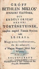 Újjabb életre hozta -- kiráji oktató. I-II. könyv. Pozsonyban és Pesten, 1798. Füskúti Landerer Mihály. 1t.+VIII+9-432p.; 1t.+X+11-432p. Rézmetszetű szövegközti térképekkel. Első kiadás.