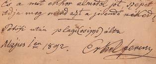 Központi Antikvárium 27 51. Erkel Ferenc (1810-1893) zeneszerző autográf bejegyzése egy emlékkönyvben. A könyv tulajdonosa Erkel orvosának és közeli barátjának, dr.