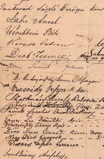 30 Központi Antikvárium 61. Szobor felállítására és valamely intézmény támogatására szolgáló gyűjtés aláírási íve 1839-ből.