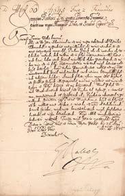 48 Központi Antikvárium 117. I. Rákóczy György (1593-1648) erdélyi fejedelem aláírt, magyar nyelvű levele Tőrös Jánosnak. A levél érdekessége, hogy a címzett volt III.