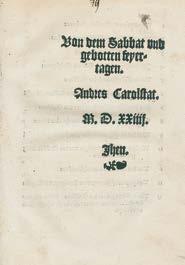 ) (15)p. Gazdagon díszített, széles, fametszetes címlapkerettel. A szentségek vételéről szóló wittenbergi prédikáció először 1522-ben jelent meg. Gerincén papírcsíkkal.