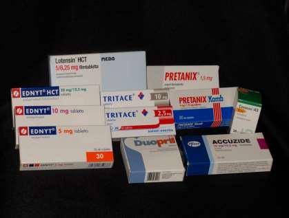 beleértve: Enalapril (Vasotec elleni/renitec) Ramipril (Altace/Tritace/Ramace/Ramiwin) Quinapril (Accupril) Perindopril