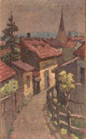 81. Gyelmis Lukács (Szabadka, 1899 - Budapest, 1979) Budai részlet Olaj, vászon 65X40