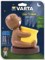 ELEMLÁMPÁK ÉS IZZÓK TERMÉKSZORTIMENT 2018 TAVASZ Paul the Bear Night Light 17501 Attraktív, mackós éjjeli lámpa Kb.