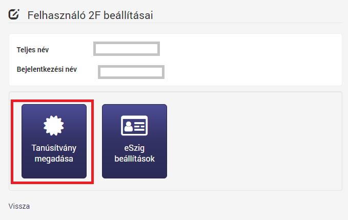 3. Tenant adminisztrátori jogosultsággal lépjünk be a Keretrendszerbe a biztonságos bejelentkezési módot választva. 4.