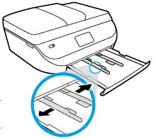 2. Húzza ki a papírtálcát, és csúsztassa kifelé a papírszélesség-beállítókat. 3. Töltsön be papírt.
