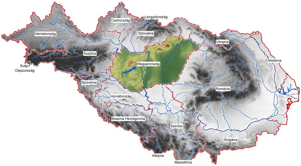 Speciális hidrogeológiai viszonyok a Duna vízgyűjtő területén belül a Kárpát-medencében Hidrológiai szempontból a Föld egyik legzártabb medencéje Teljes FAV elérheti az 5000 km 3 Fenntartható módon
