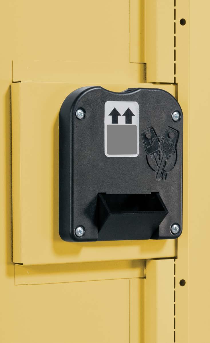 34 Pénzbedobós zár Elektronikus zár 100 HUF z eurol c o i n 10.