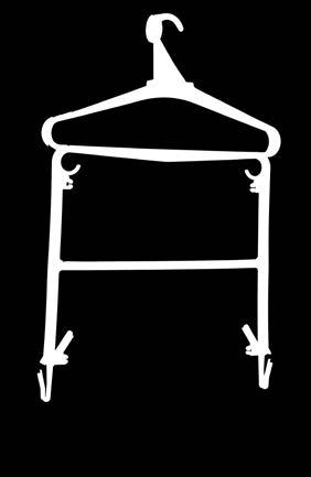 Speciális vállfarendszer Méretek: vállfa: 590 x 410 x 140 mm doboz: 110 x 390 x 125 mm háló:
