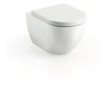 A WC csésze a különleges perem kialakítása miatt könnyen hozzáférhető a tisztítás során.