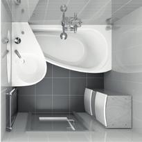 Kádak 150/160 cm 75 cm Bal Jobb Maximális helytakarékosság a fürdőszobában Kényelmes és takarékos, ott is elfér, ahol nem is gondolnánk.